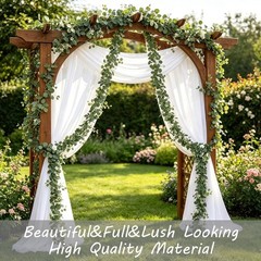 2 Pack Artificial Eucalyptus Garland, Artificial Greenery Fake Eucalyptus Leaves