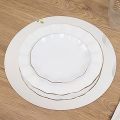 10 SILVER Round 12″ Decorative Mirror Plastic Charger Plates Wedding Events