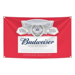 Budweiser Beverage Beer Prints Flag Banner Wall Art Hanging Bar Shop Décor 5x3ft