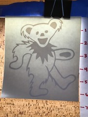 Grateful Dead Bear BIG – White – Vinyl Sticker Decal – Y7-1.144