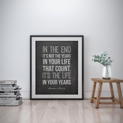 Abraham Lincoln Inspirational Wall Art Print Motivational Quote Poster Decor