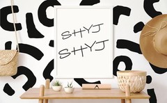 Large Boho Geometric Wall Decal Abstract Art Sticker, Modern Irregular Shapes