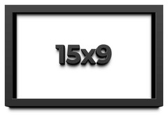15×9 Shadow Box Frame Black | 1 inches Deep Real Wood Contemporary Shadowbox Dis