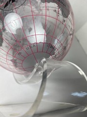 2002 Spherical Concepts 8″ Clear World Globe Acrylic Stand Desk Globe