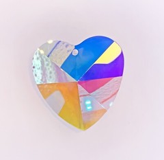 Asfour Heart Clear AB, 40mm, Sun Catcher Crystal Rainbow Maker Prism – 1 Hole