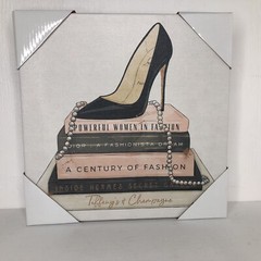 Tiffany & Champagne Dior Hermes Framed Art Print 12″x12″ Certificate Of Auth New