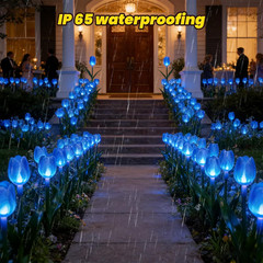 6PACKS Garden Gifts for Mother Day Decorations – Cute Artificial Tulip Blue Flow