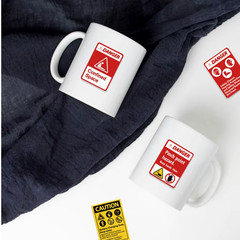 10 pc Warning Safety Signs Stickers Sticker Set Collectible Stickers ST15