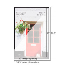 20X30 Basic Picture Frames, Black, Set of 2
