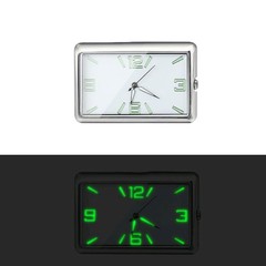 Mini Quartz Analog Watch Stick-On Clock Luminous Watch For Car Motorcycle Home