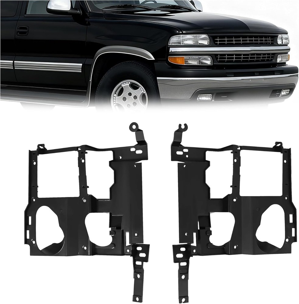Pair Headlight Bracket Compatible with 1999-2007 Chevy Chevrolet/Silverado GMC S