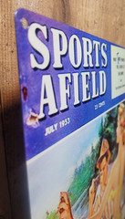 Vintage 1953 Sports Afield Magazine Cover Reproduction Metal Sign Cabin Decor
