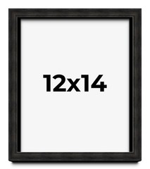 12×14 Shadow Box Black Rustic Barnwood Display Frame | 1.125 Inch Deep | 0.875