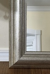 Rectangular Wall Gallery Framed Mirror Silver Canada Made 17×8.25in Modernism