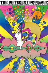 The Different Drummer Peter Max Colorful Psychedelic Wall Decor – POSTER 20×30