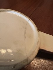 Vintage Decorative Frying Pan, Fried Egg With Chef Sitting On Edge Wall Pocket