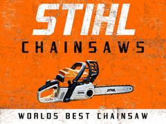 Vintage Stihl Chainsaws Advertisement 9×12″ Metal Wall Sign Plaque Garage