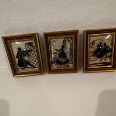Set of 3 silhouette Picture Frames Portrait Wall