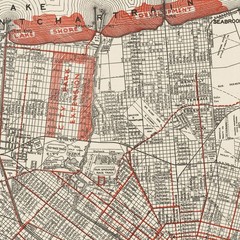 New Orleans Louisiana 1935 Antique City Map Mississippi River Vintage Wall Art