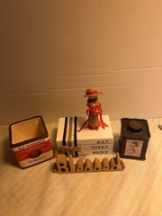 Farmhouse Tiered Tray Decor Bundle Blessed Sign Tomato Planter Sugar Tin Wood