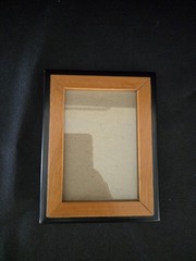 Philip Whitney LTD Solid Wood Black Frame With Light Wood Trim 3 1/4” X 4 1/2”