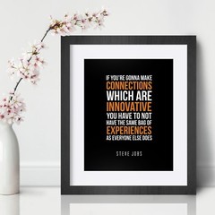 Steve Jobs Inspirational Wall Art Print Motivational Quote Poster Decor Gift him