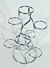 SEVEN! Sphere Display Stand Metal Medium Size Chrome Color