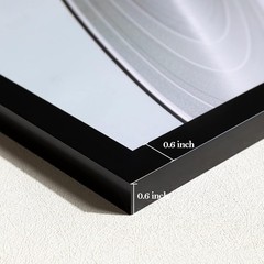 12.5×12.5 Vinyl Record Frame Black 4 Pack LP Album Cover Wall Display Mount