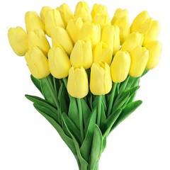 10Pcs Artificial Tulips Latex Fake Flower Bouquet Real Touch Wedding Party Decor