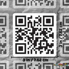 Funny QR Code Vinyl Sticker Hidden Sarcastic Message Decal Adult Humor Prank Gif