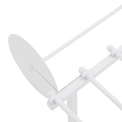 Wall-Mounted 12-Rod Ribbon Organizer – White Iron Rack for Crafts, Scarves, Ties