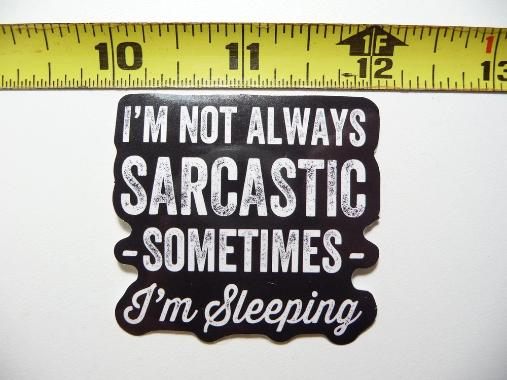 NOT ALWAYS SOMETIMES I’M SLEEPING SMALL STICKER DECAL FUNNY SARCASM SAYING