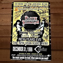 Reunion of the Century 1998 Black Sabbath Pantera Megadeth 8×12 Metal Wall Sign