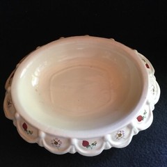 Candy Trinket Ceramic lidded dish hand decorated OVAL 1981 7.5″x6″x3″ PET RESCUE