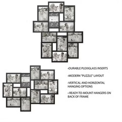 Lavish Home Photo Frame Collage for Twelve 4×6-Inch Pictures (Black)