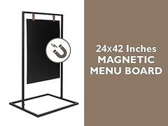 Metal Double Sided Swinging Chalkboard Sign – 24×42 in, Magnetic