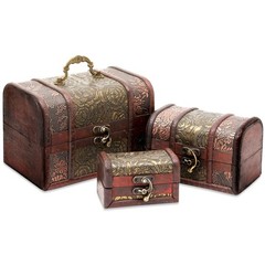 Wood Hinged Lid Storage Boxes – Antique Decor Collection