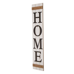 42 In. H Wooden Home Porch Sign with 3 Changeable Wreathes (Spring/Fall/Christma
