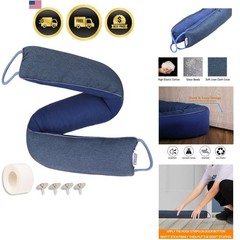 Door Draft Stopper Under Door Seal Insulation Noise Blocker 32 Inches Dark Blue