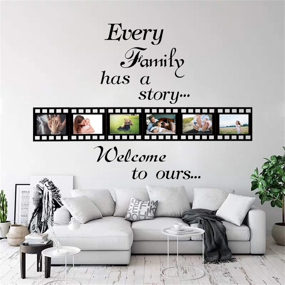 Every Family Has a Story,Family Wall Stickers Decor for Living Room,Contains 6 P