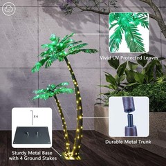 Impressive Artificial Lighted Solar Palm Tree – 4FT & 6FT Sizes Available