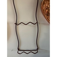 Vintage Metal Wire Rooster Wall Rack 3 Tier Plate Holder Farmhouse Decor Bronze