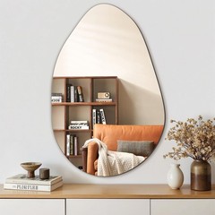 Fictor Irregular Asymmetrical Wall Mirror 32 X 21 Modern Decorative Mirror For