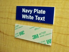 Custom Engraved 1×3 Plate w/ Adhesive | Personalized Office Wall Door Tag Badge