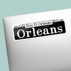 Orleans Street New Orleans Sticker – NOLA Louisiana Street Sign Decal for Laptop