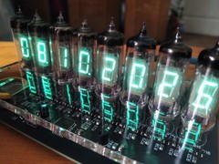 Nixie tube clock IV-6 8-digit VFD vintage desk clock video USB-C