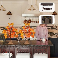 Fall Maple Tree Lights, Lighted Fall Tree with Acons Pine Cones, Fall Decor f…