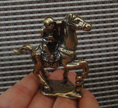 Solid Brass Monkey on Horse Figurine Bronze Color Scultpure Home Decor Statue
