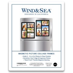 Fridge Magnetic Picture Collage Frames by Wind & Sea, Displays 10 – 4×6 Photos