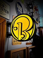 Beechcraft Round LED Light Box | USB Powered Aviation Wall Sign | RGB Option